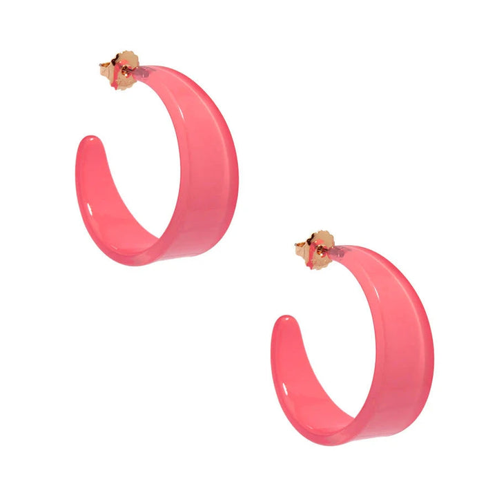 Georgia Hoop Earrings Womens Earrings Zenzii Jewelry Pink 