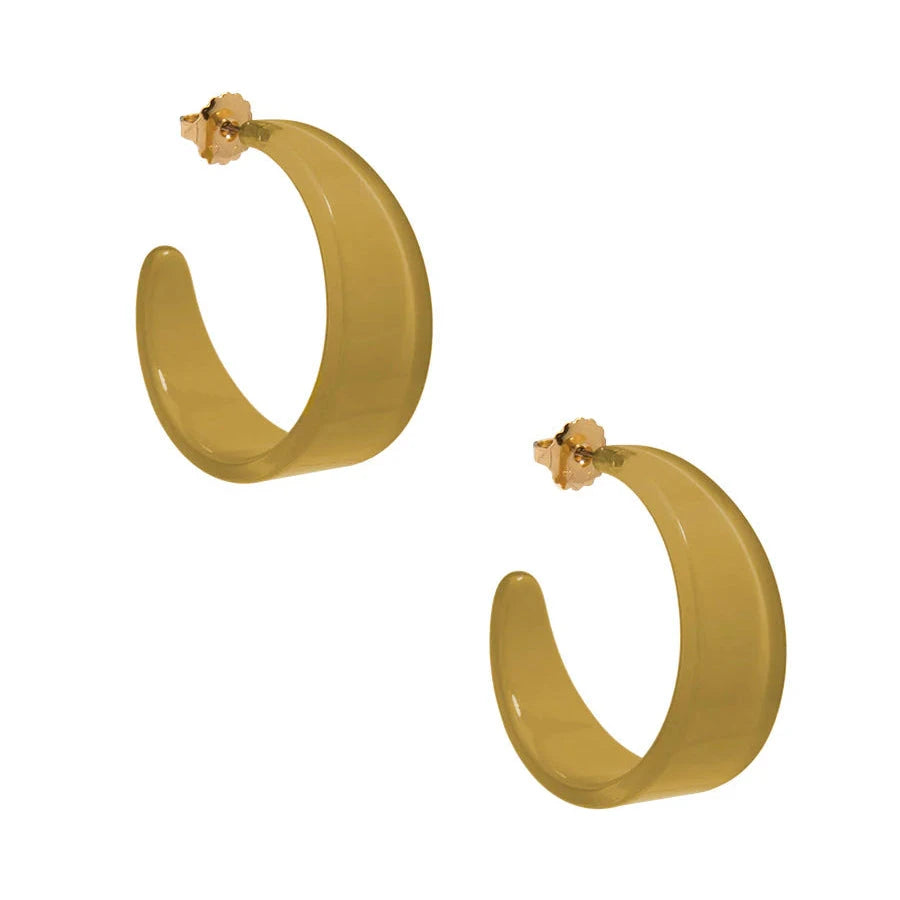 Georgia Hoop Earrings Womens Earrings Zenzii Jewelry Tan 