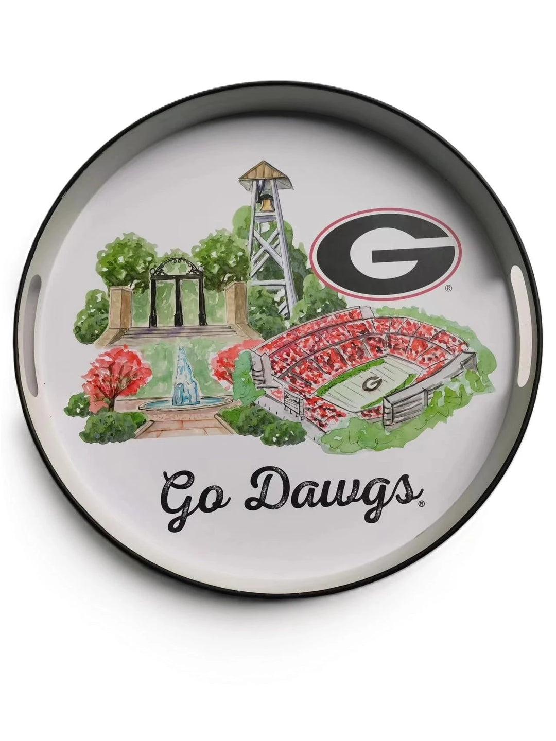 Georgia Landmark Round Tray Decorative Tray Valiant Gifts Inc 
