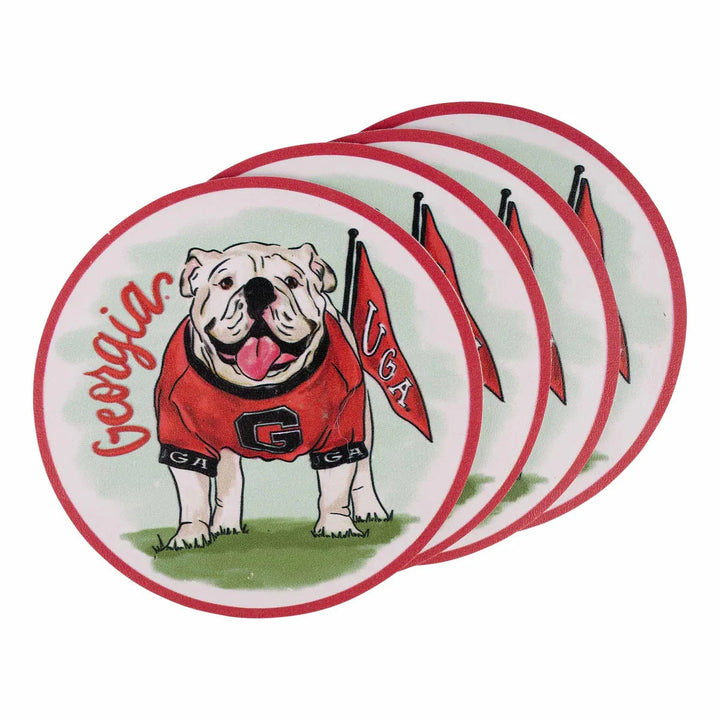 Georgia Mascot Coasters - Set of 4 Coasters Glory Haus 