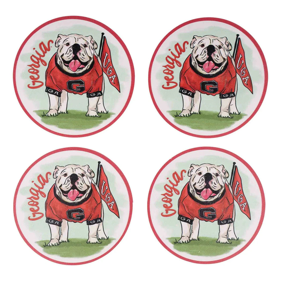Georgia Mascot Coasters - Set of 4 Coasters Glory Haus 