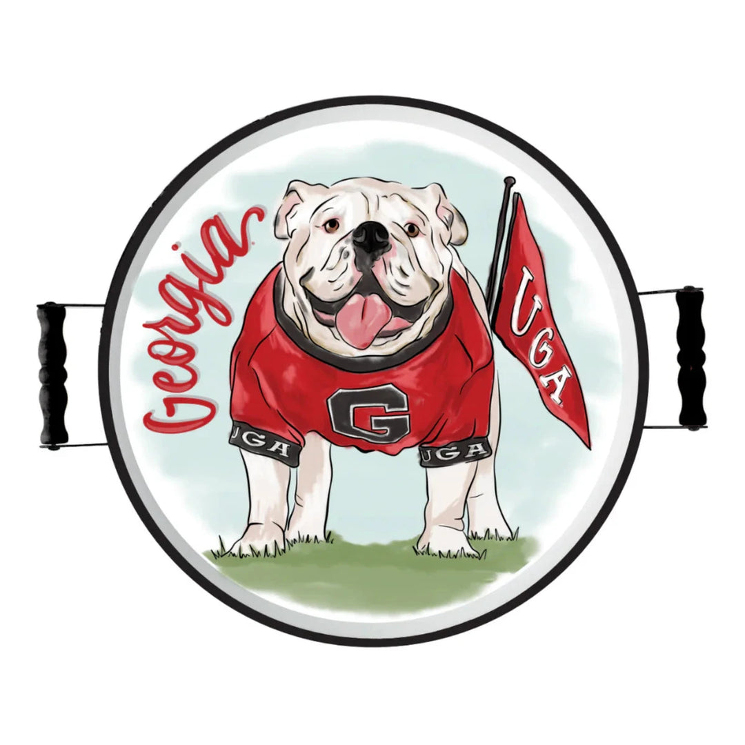 Georgia Mascot Enamel Tray Decorative Tray Glory Haus 