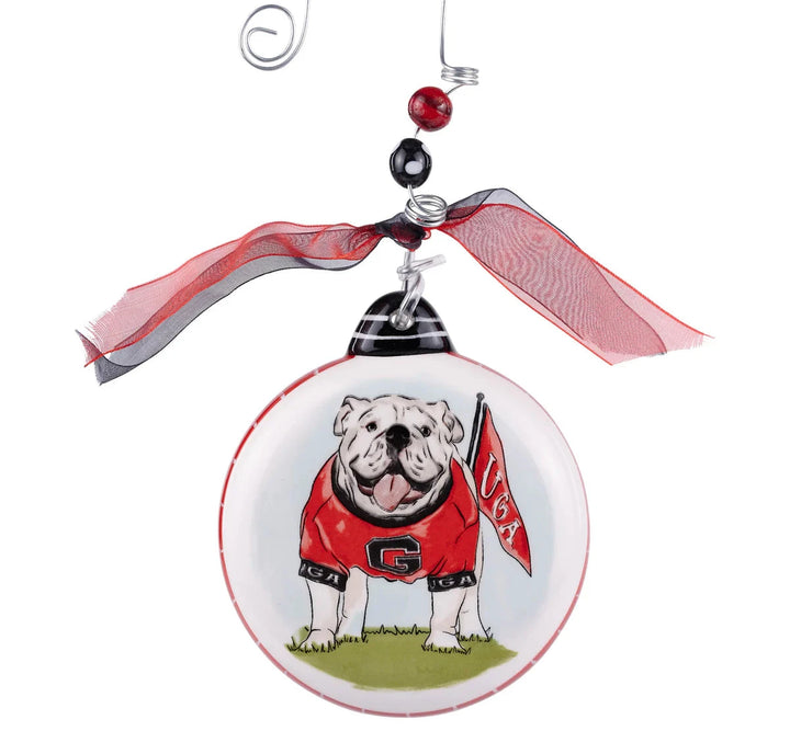 Georgia Mascot Puff Ornament Football Ornament Glory Haus 