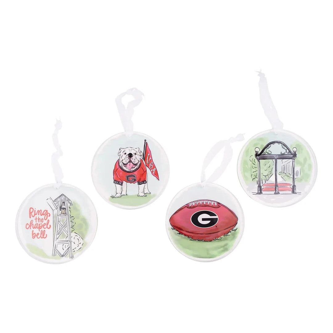 Georgia Ornament - Set of 4 Football Ornament Glory Haus 