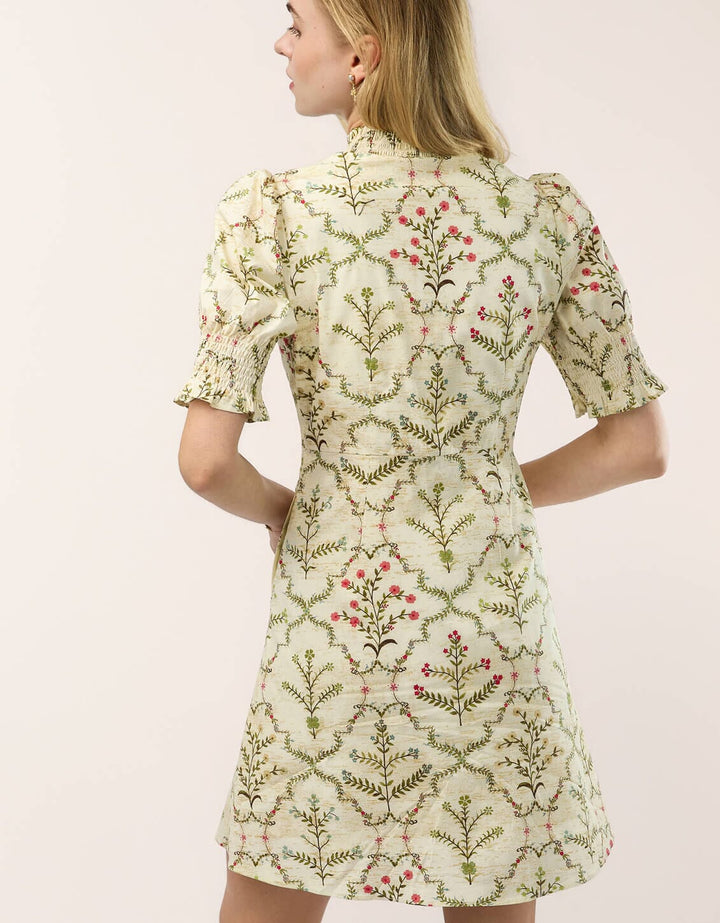 Georgina Poplin Dress Heritage Meadow Tapioca Womens Dress Spartina 