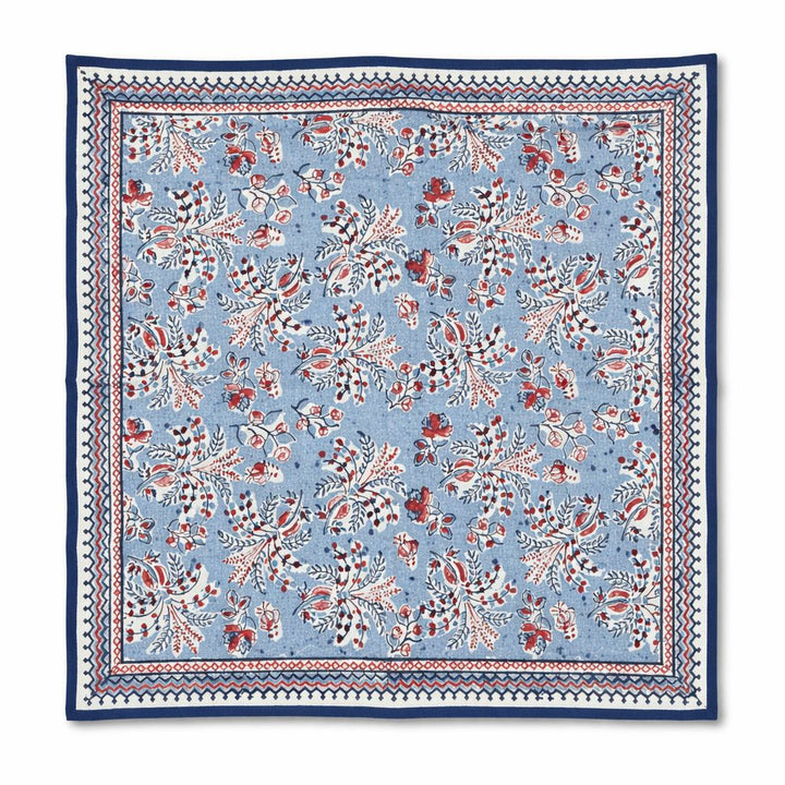 Gercian Palm Red, White & Blue - Set of 4 Dinner Napkins Pomegranate 