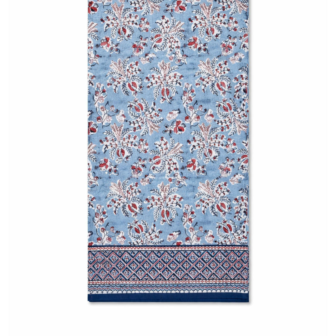 Gercian Palm Red, White & Blue Table Runner Table Runner Pomegranate 