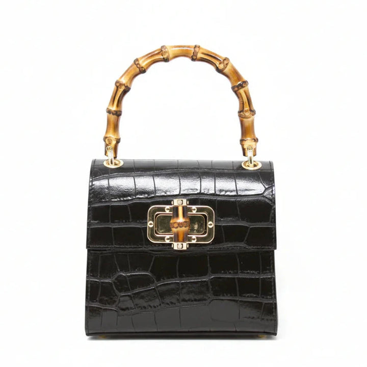 German Fuentes Small Leather Tote Purse Germán Fuentes Black 
