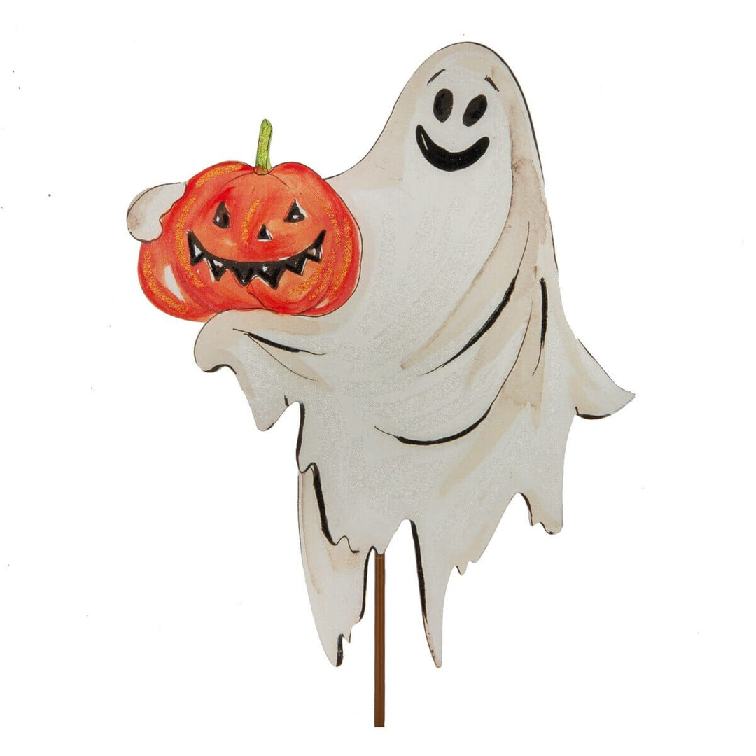 Ghost and Pumpkin Halloween Decor Round Top Collection 