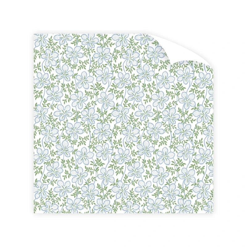 Ghost Blossom Blue Wrapping Paper Roll Wrapping Paper Dogwood Hill 