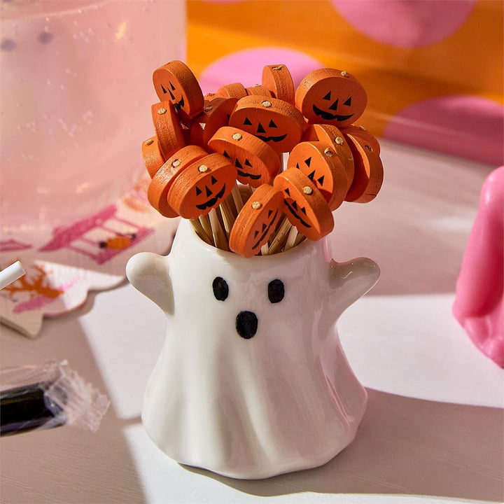 Ghost Pick Holder with 20 Picks Toothpicks Two's Company 