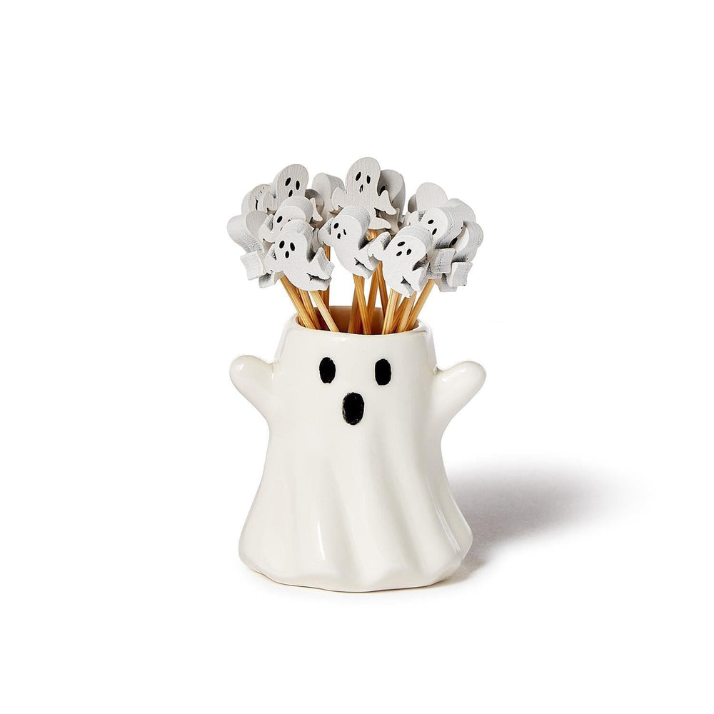 Ghost Pick Holder with 20 Picks Toothpicks Two's Company Ghosts 