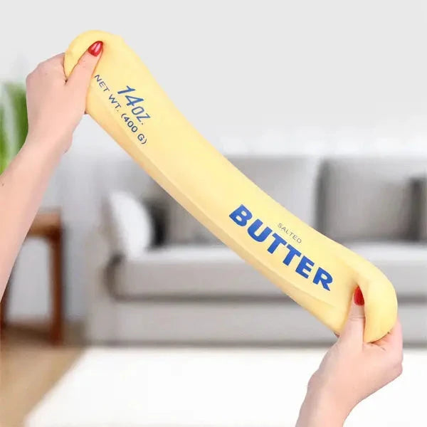 Giant Salted Butter Stick 10" Slow-Rise Squishy Activity Toy Showcase 