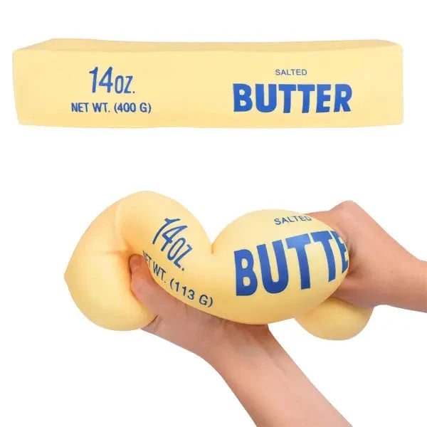 Giant Salted Butter Stick 10" Slow-Rise Squishy Activity Toy Showcase 