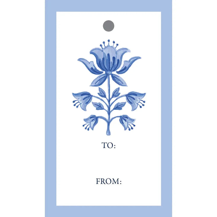 Gift Tags - Tulip Block Print Gift Tags & Labels WH Hostess 