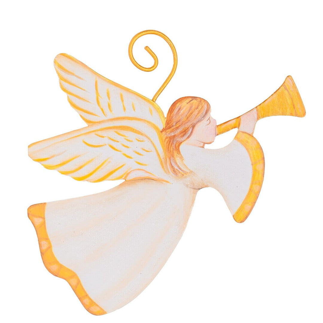 Gilded Heralding Angel Ornament Christmas Ornament Round Top Collection 
