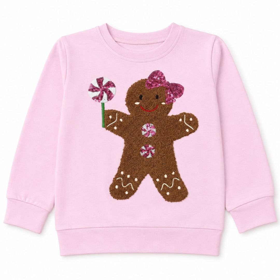 Gingerbread Girl Sweater Girl Shirt Lulu Bebe 