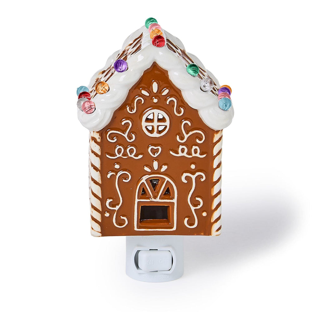 Gingerbread House Nightlight with Gift Box Night Light Two's Company 