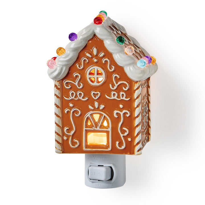 Gingerbread House Nightlight with Gift Box Night Light Two's Company 