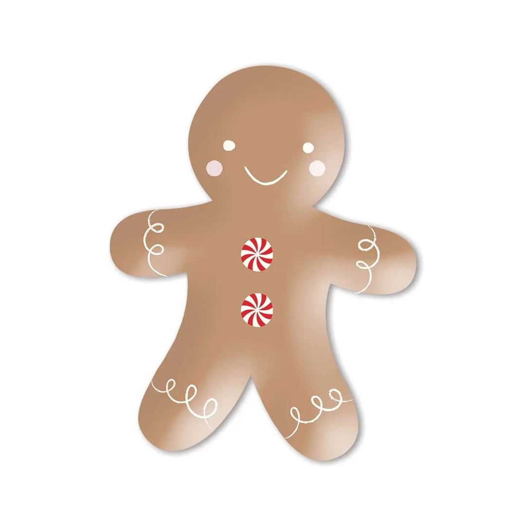 Gingerbread Man Shaped Disposable Paper Plates Paper Products My Mind's Eye 