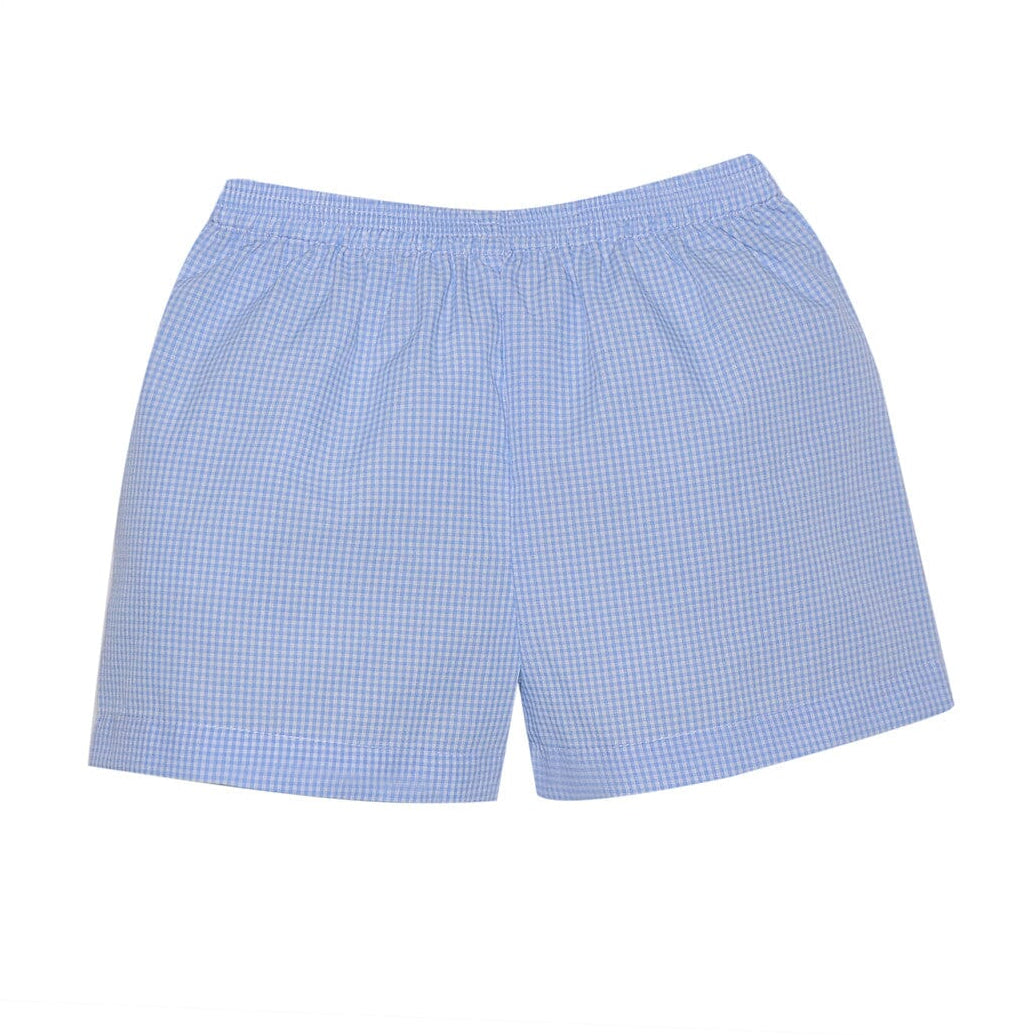 Gingham Bennett Shorts - Blue Boy Shorts Remember Nguyen 