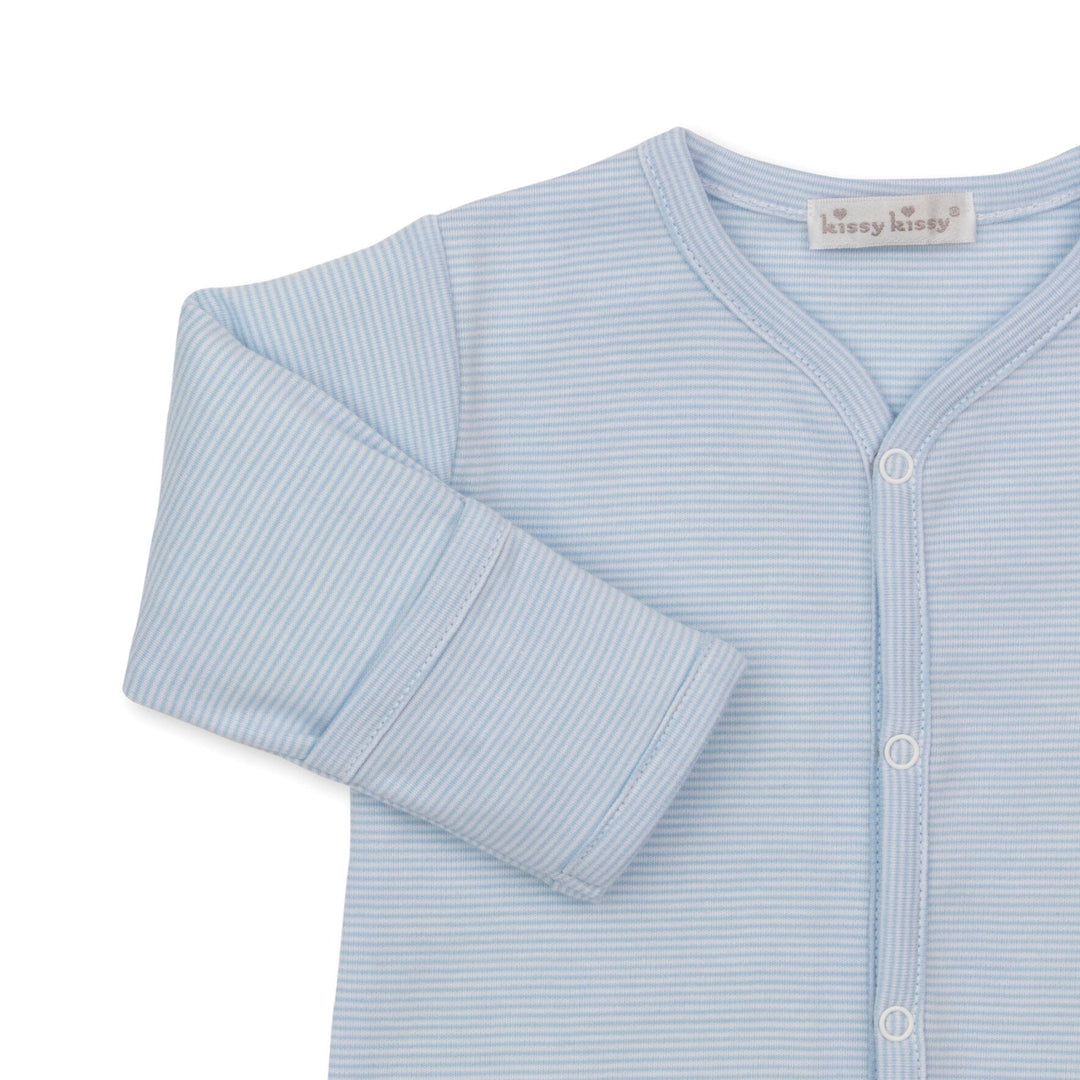 Gingham Rockers Footie Boy Romper Kissy Kissy 