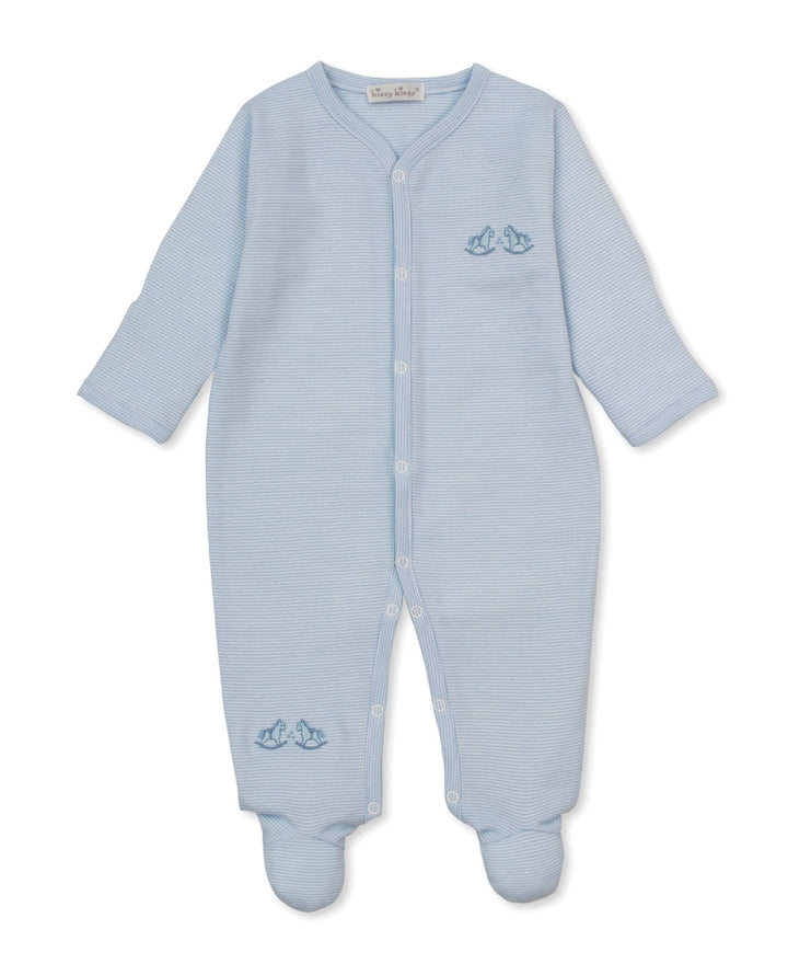 Gingham Rockers Footie Boy Romper Kissy Kissy 