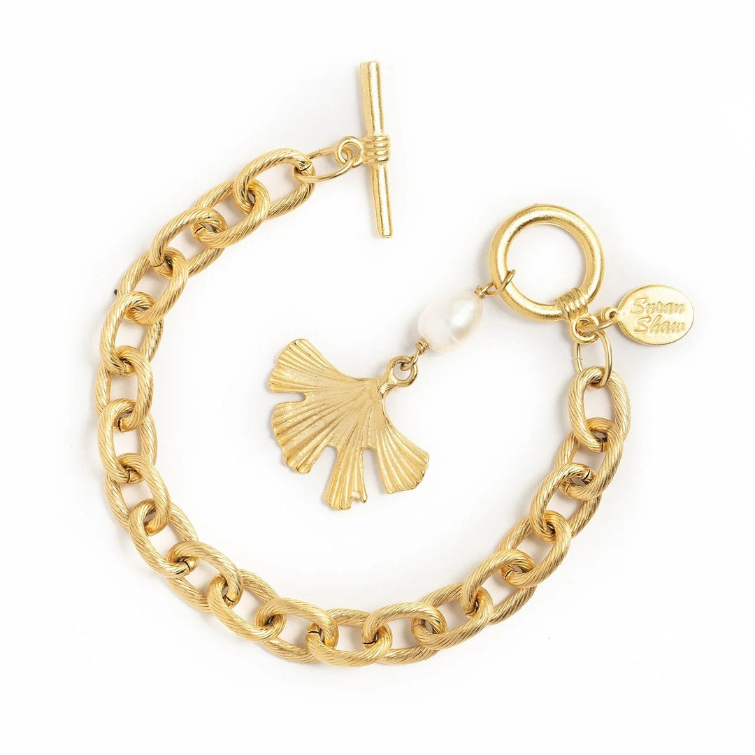 Ginkgo Toggle Bracelet Womens Bracelet Susan Shaw 