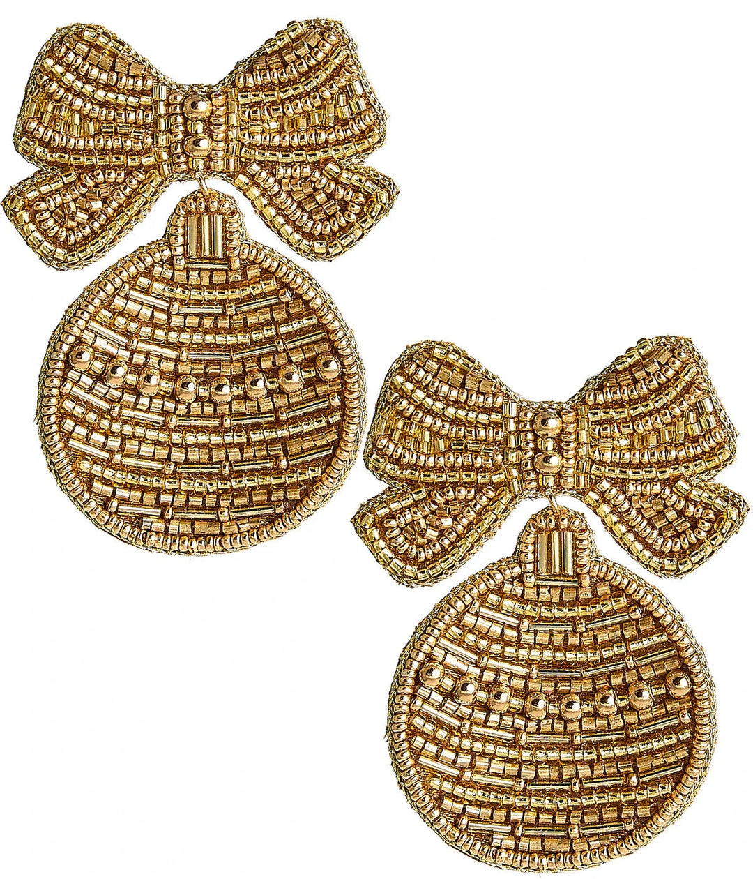 Ginny Christmas Ball Earrings in Gold Womens Earrings Lisi Lerch 