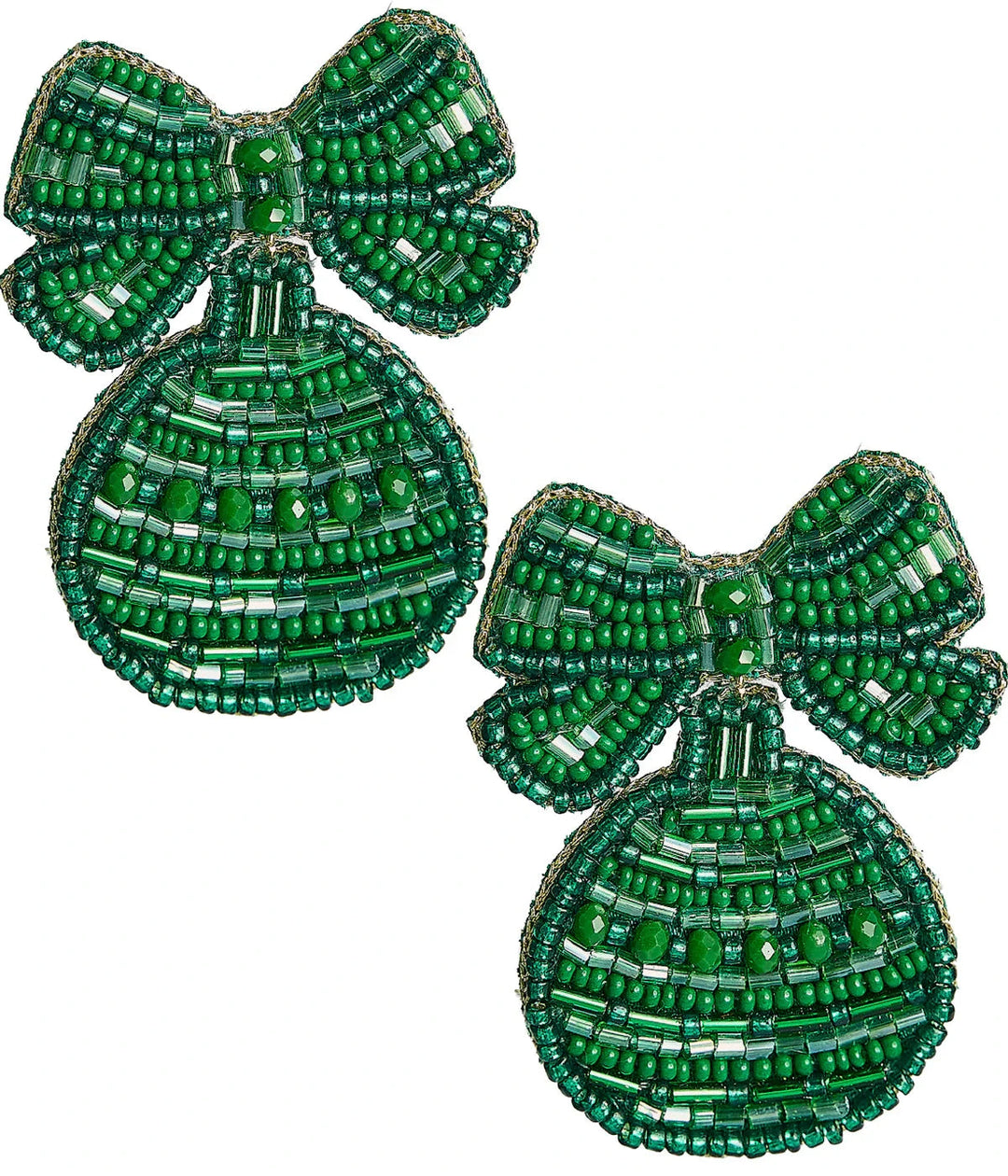 Ginny Christmas Ball Earrings in Green Womens Earrings Lisi Lerch 
