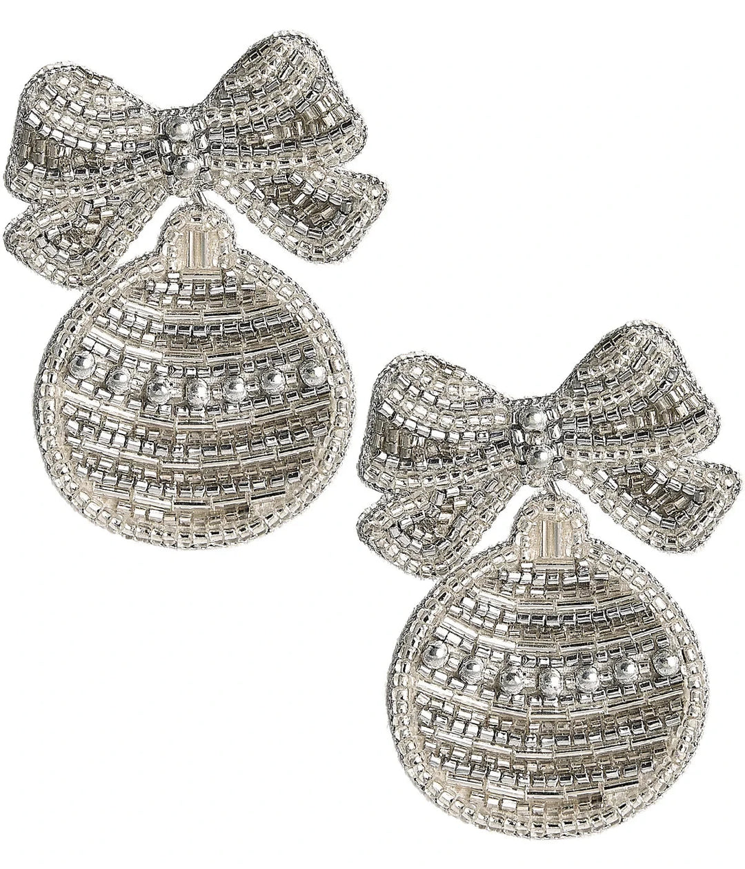 Ginny Christmas Ball Earrings in Silver Womens Earrings Lisi Lerch 