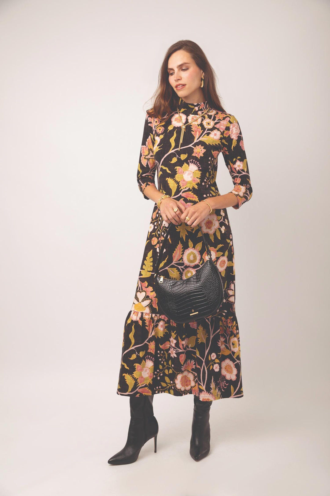 Ginny Midi Dress - Veranda Floral Womens Dress Spartina 