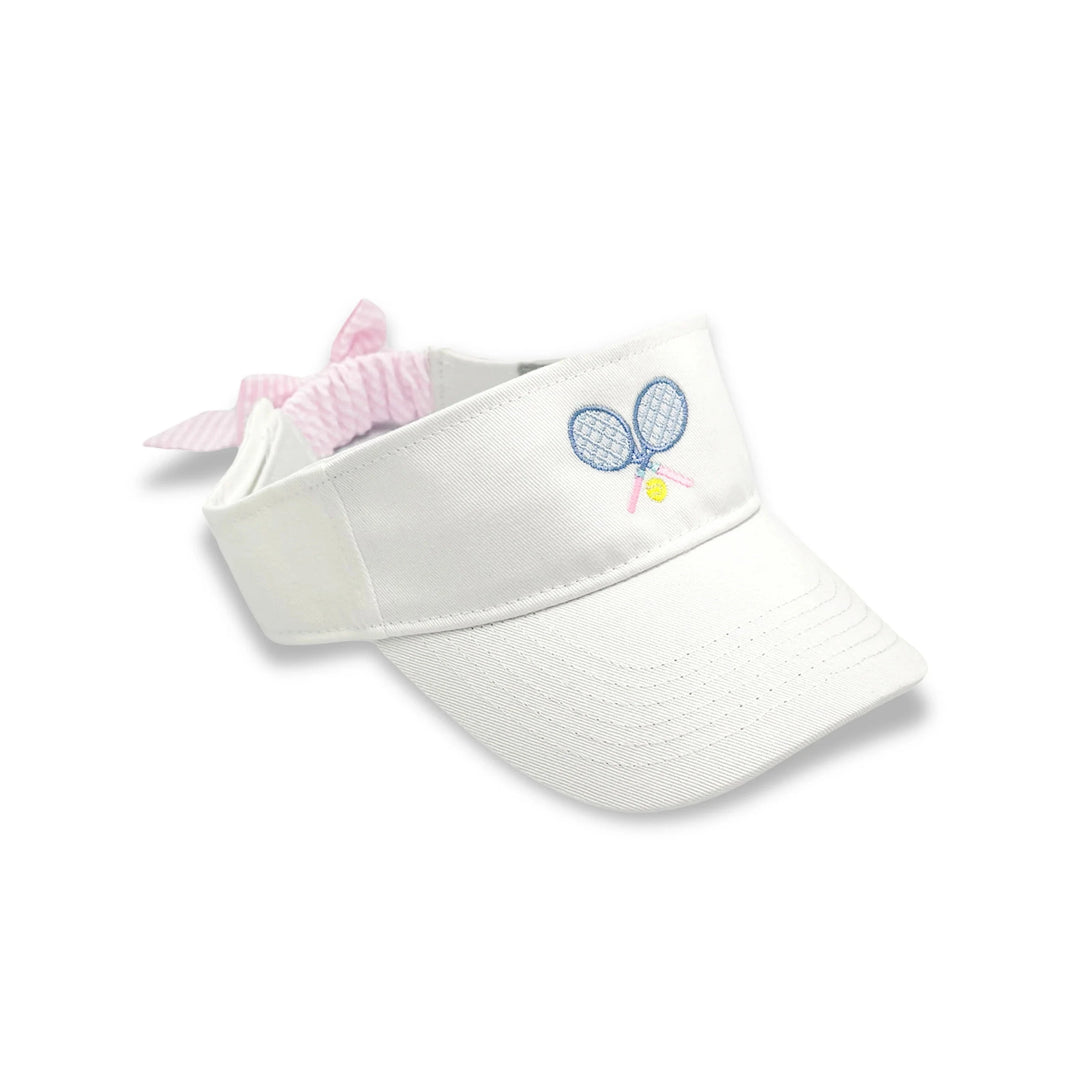 Girl Bow Visor - Tennis Girl Hat Bits & Bows 