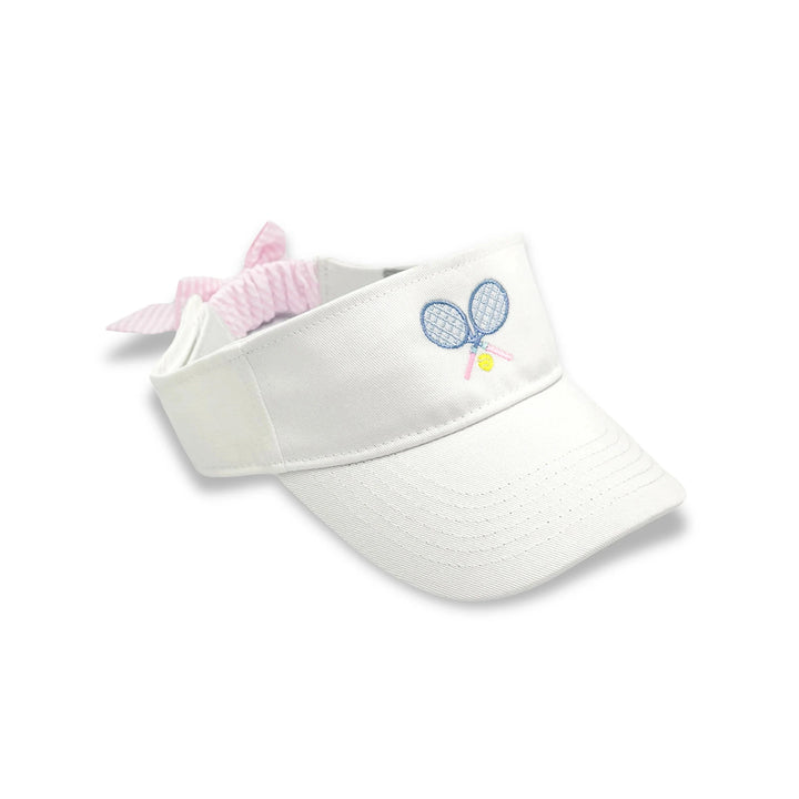 Girl Bow Visor - Tennis Girl Hat Bits & Bows 