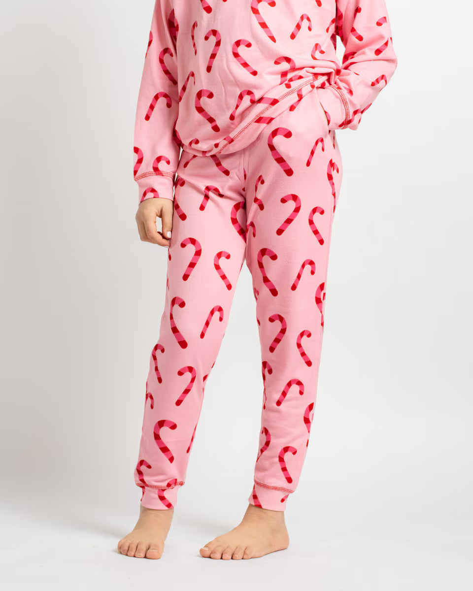 Girls Candy Cane Wishes Lounge Set Girl Pajamas The Royal Standard 