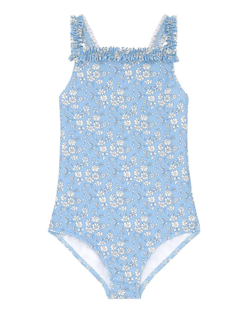Girls Capel Ruched Strap One Piece Girl Bathing Suit Minnow 