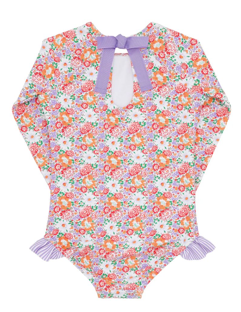 Girls Island Blossom Rashguard One Piece Girl Bathing Suit Minnow 