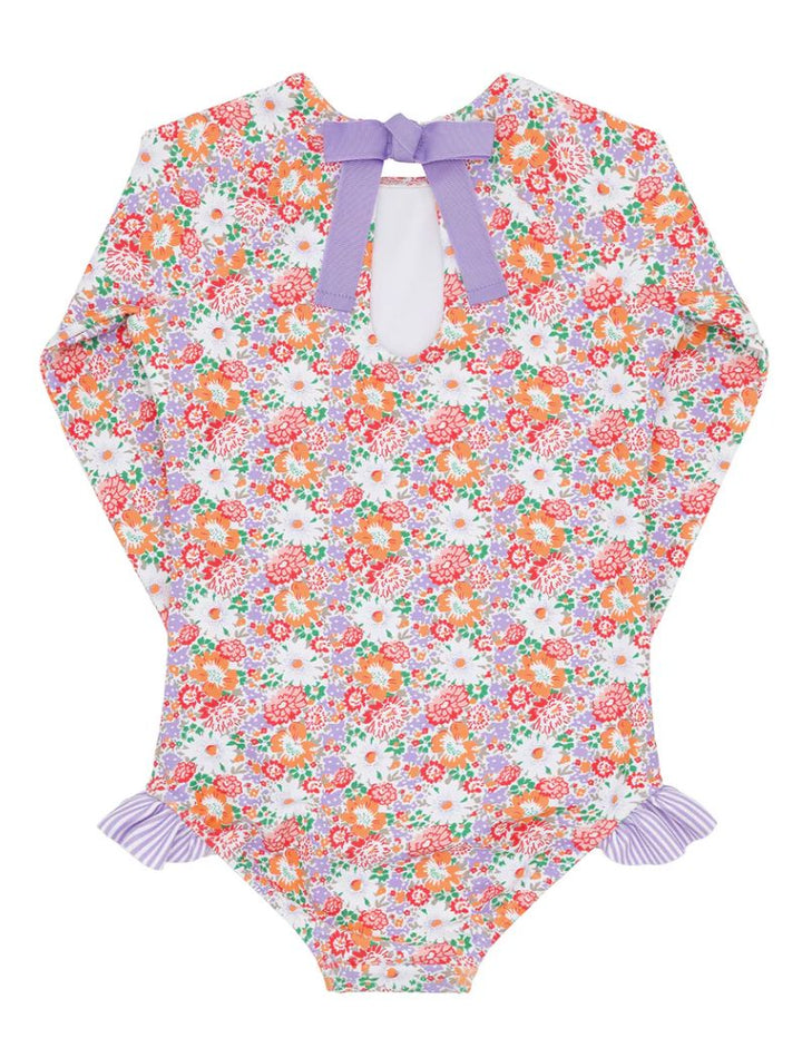 Girls Island Blossom Rashguard One Piece Girl Bathing Suit Minnow 