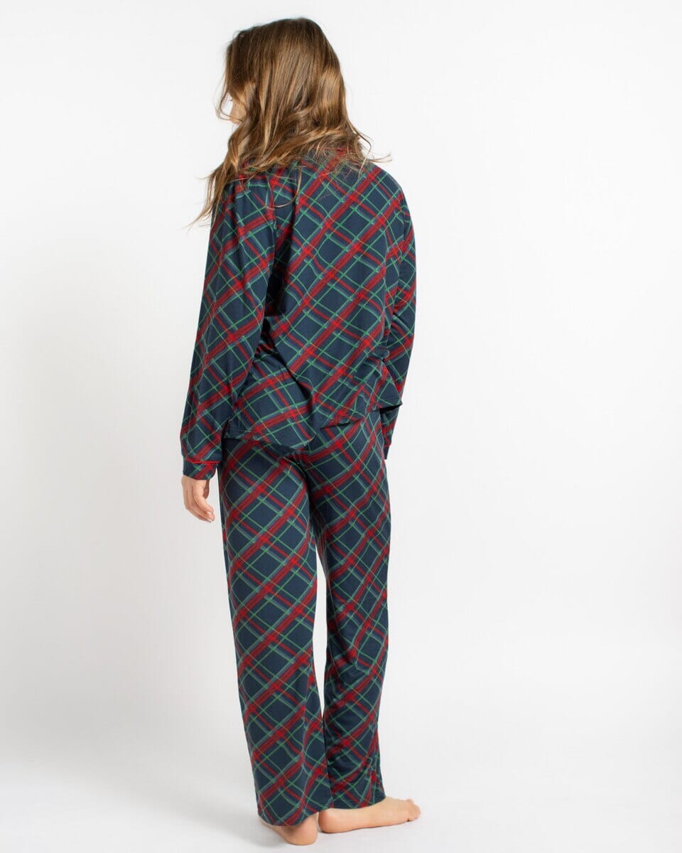 Girl's Layton Plaid Long Sleeve Pants Sleep Set Girl Pajamas The Royal Standard 