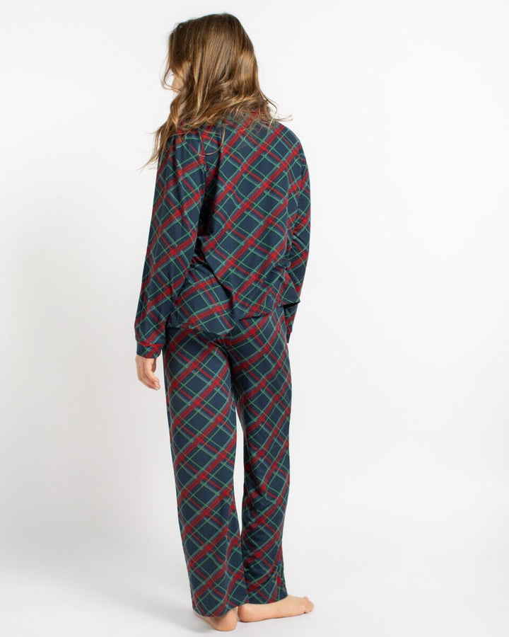 Girl's Layton Plaid Long Sleeve Pants Sleep Set Girl Pajamas The Royal Standard 