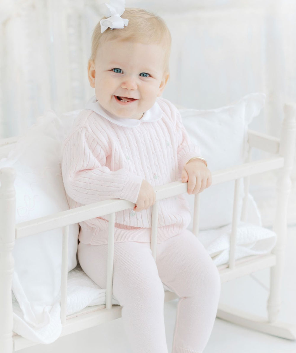 Girls Peter Pan Cable Knit Set Girl Set Feltman Brothers 
