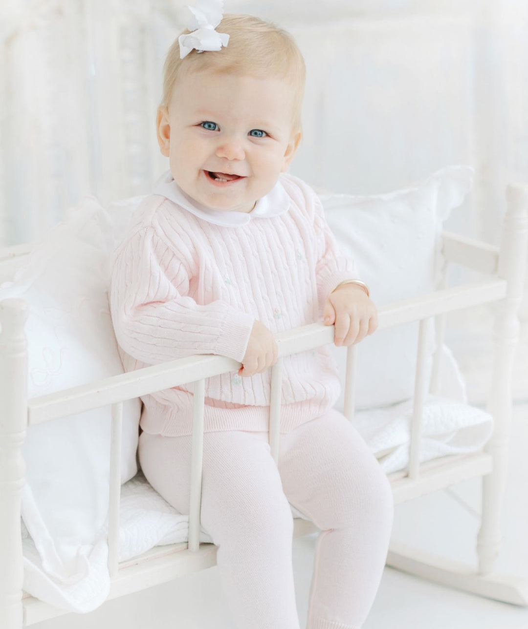 Girls Peter Pan Cable Knit Set Girl Set Feltman Brothers 