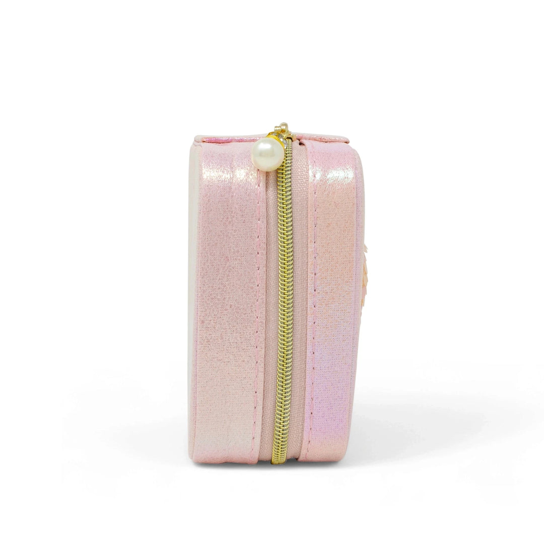 Girl's Sparking Sequin Heart Jewelry Box - Pink Girl Purse Tiny Treats and Zomi Gems 