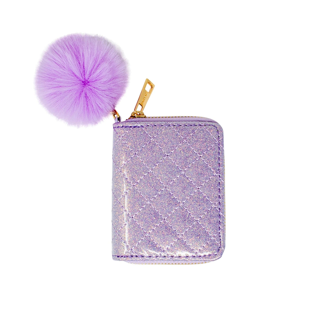 Girls Sparkle Quilted Wallet - Baby Purple Wallet Tiny Treats and Zomi Gems 