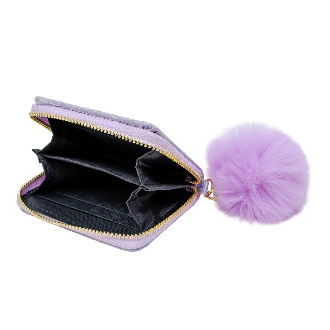Girls Sparkle Quilted Wallet - Baby Purple Wallet Tiny Treats and Zomi Gems 