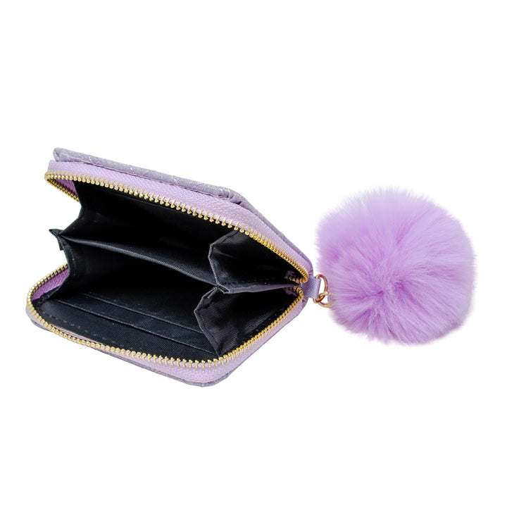 Girls Sparkle Quilted Wallet - Baby Purple Wallet Tiny Treats and Zomi Gems 