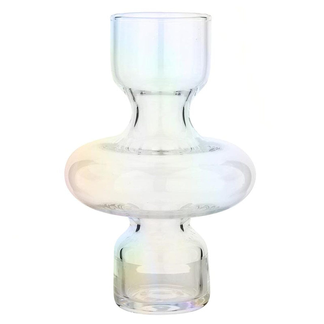 Glass Bubble Vase - Clear 6" Vase Slant 