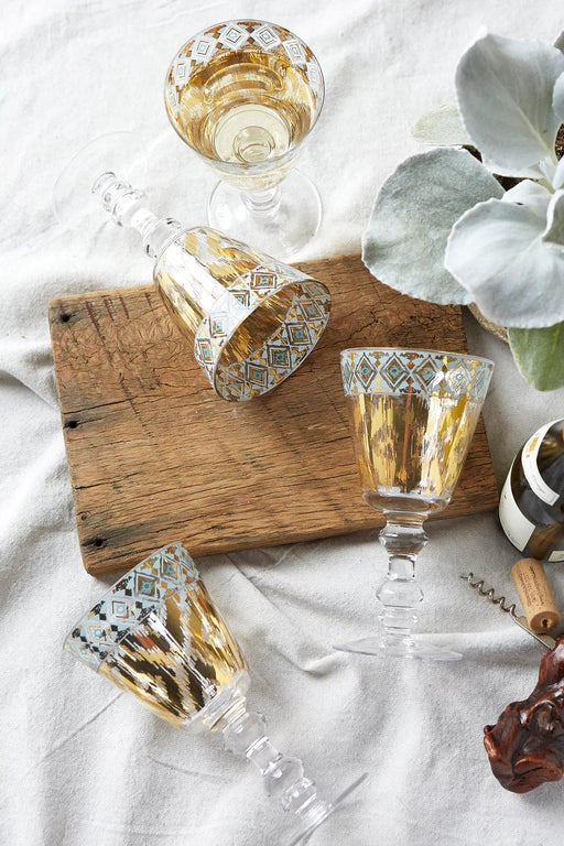 Glass Goblet - Mint Twist Wine Glass Patina Vie 