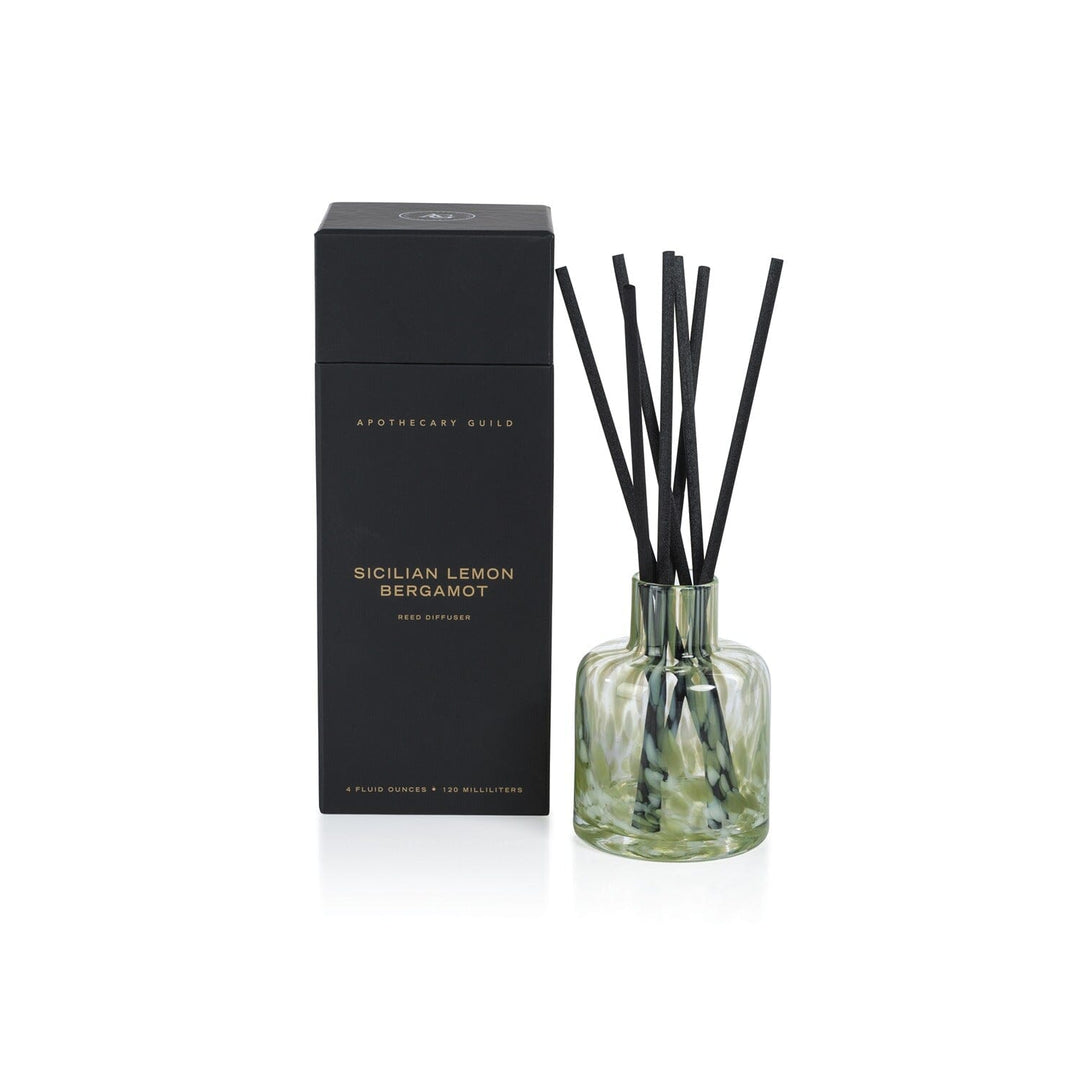 Glass Reed Diffuser - Sicilian Lemon Bergamot Diffuser Zodax 