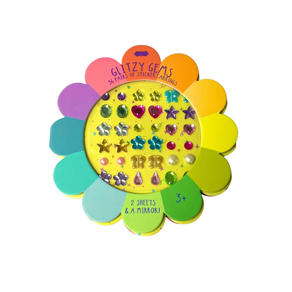 Glitzy Gems Stick-On Earrings Girl Earrings MudPie Flower 